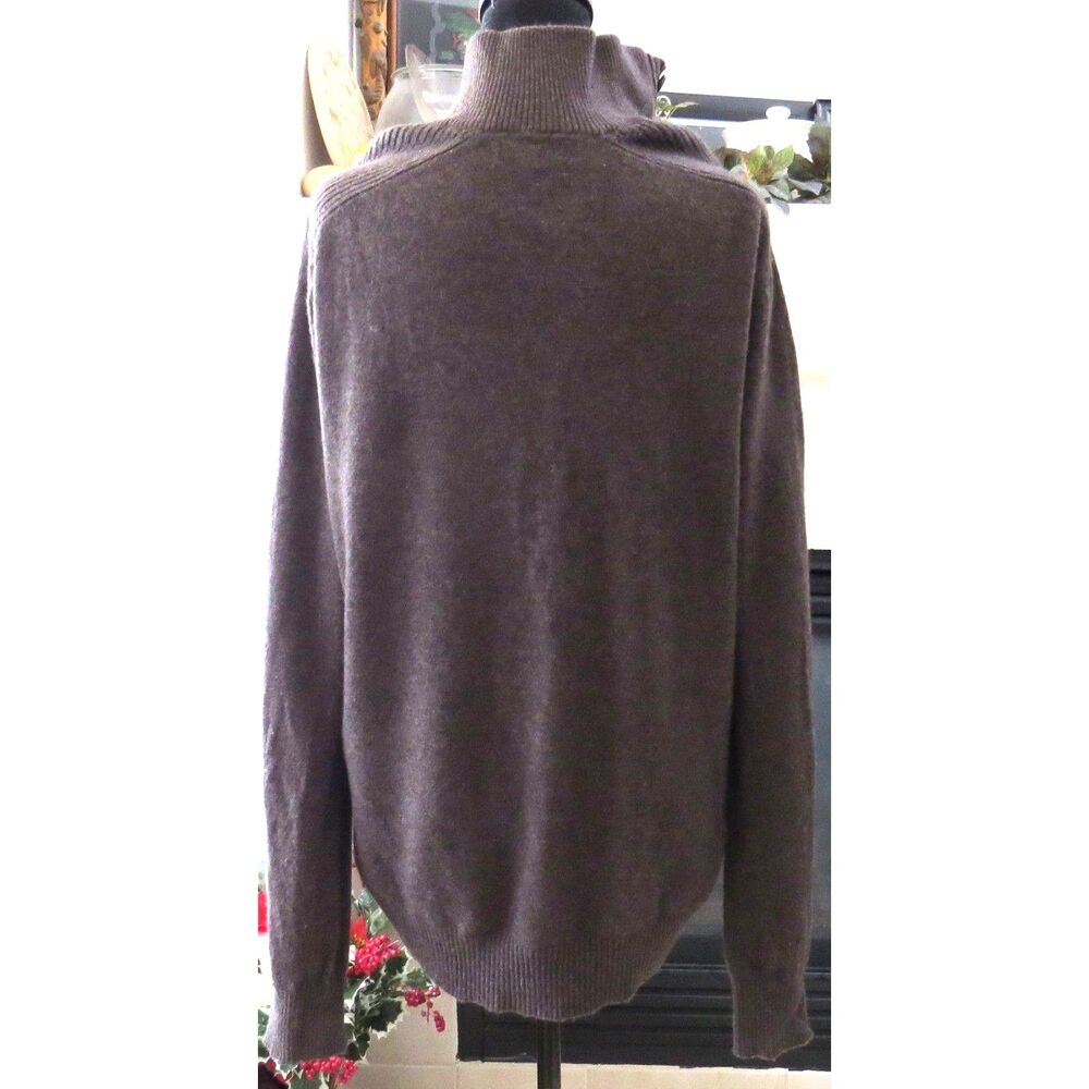 Banana Republic Men's 1/4 Zip Merino Blend Pullover Sweater  Brown Large  EUC - Picture 6 of 11